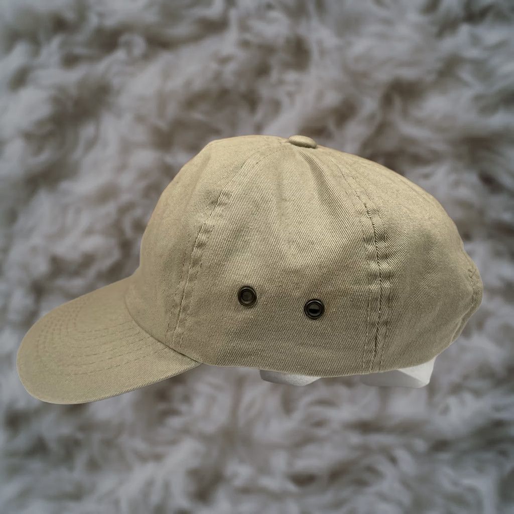 Vintage VINTAGE The G Cap Adjustable Strap Back Hat Cap One Size Beige 100% Cotton Pacific Headwear Mens Cap Beige Solid Cotton Cap Accessories Size ONE SIZE - 1 Thumbnail