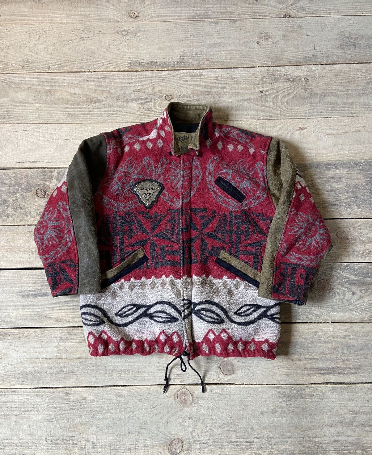 Chevrolet × Vintage Vintage Chevy Vintage Leather jacket 90s mens Size US L / EU 52-54 / 3 - 1 Thumbnail