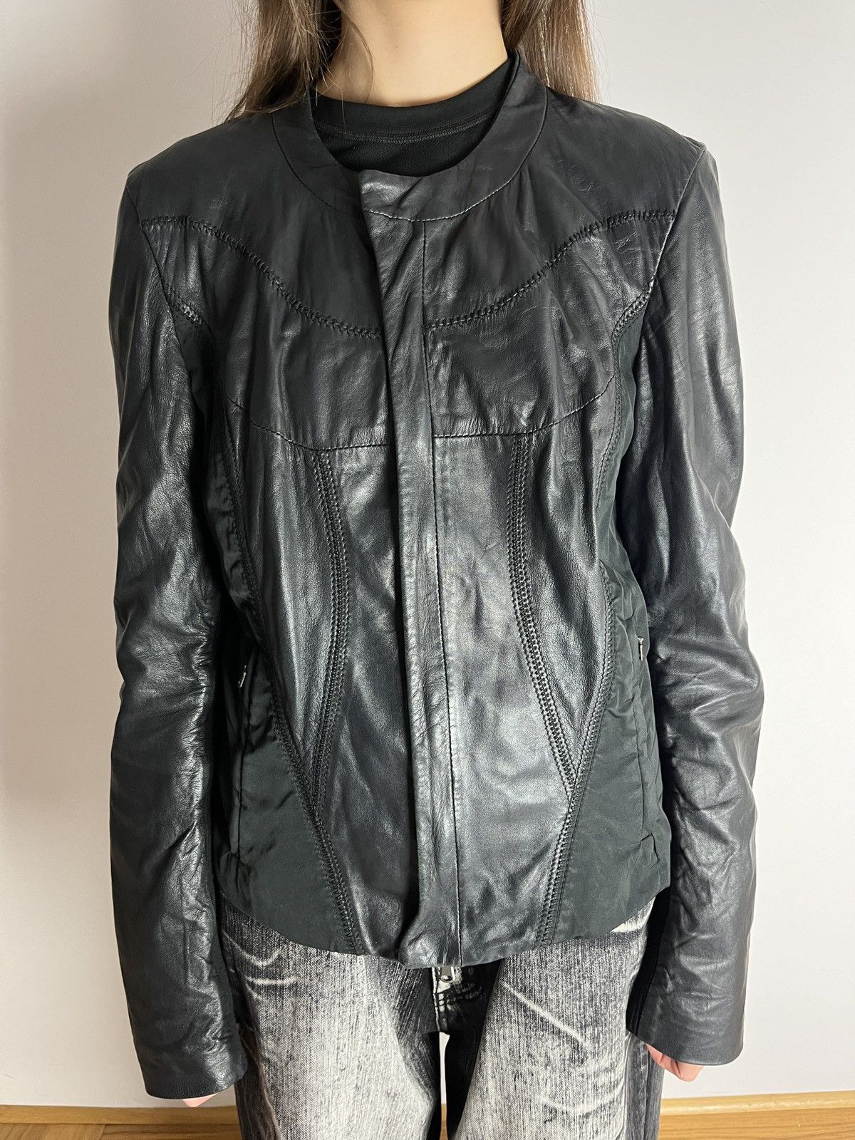Diesel Black Gold Vintage Diesel Black Gold Rider Punk Lamb Leather Jacket Size M / US 6-8 / IT 42-44 - 1 Thumbnail