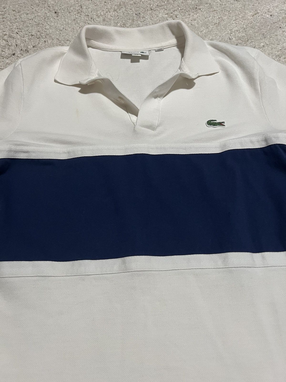 Lacoste Lacoste navy and white polo Size US S / EU 44-46 / 1 - 3 Thumbnail