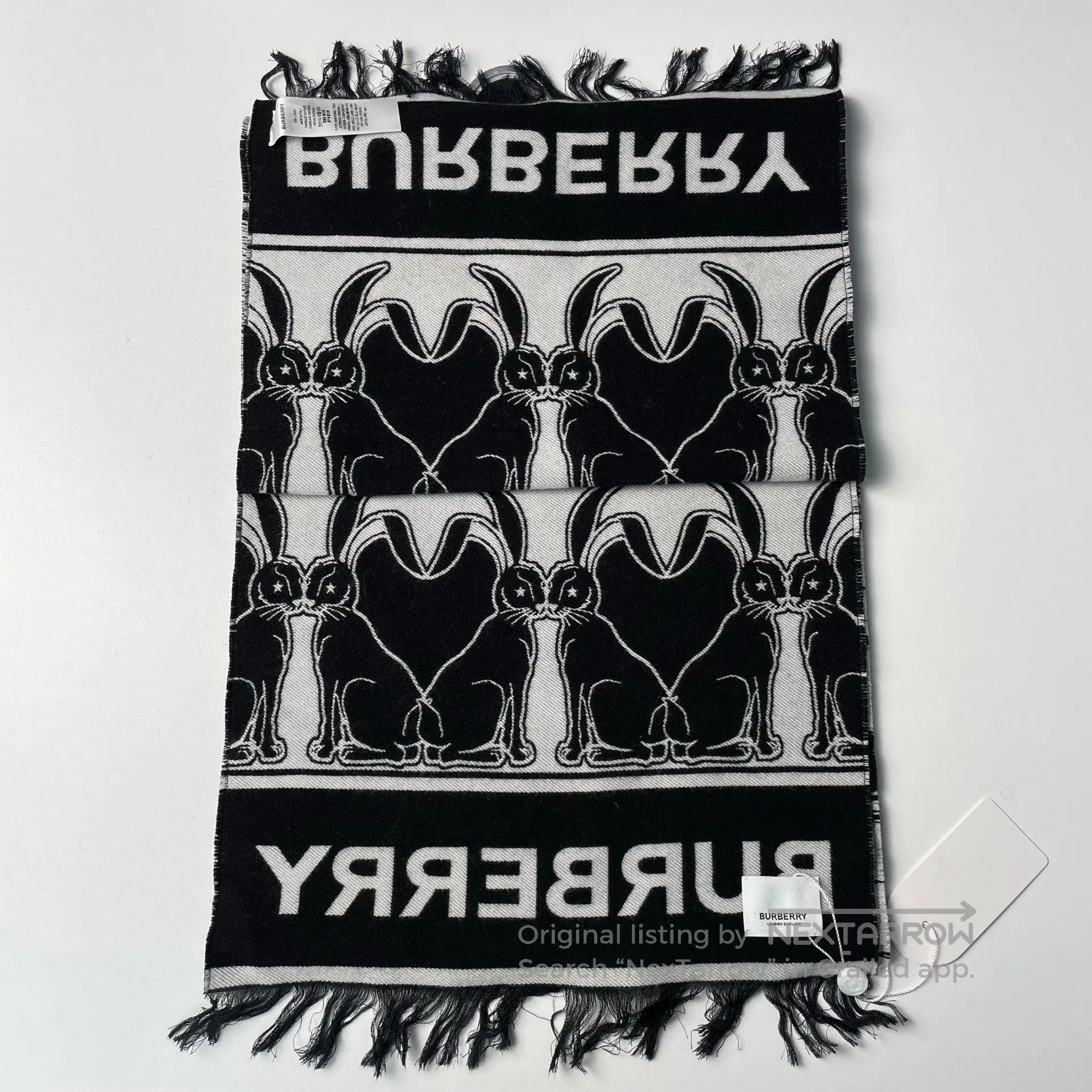 Burberry Burberry Rabbit Limited Fringe Scarf| Size ONE SIZE - 3 Thumbnail