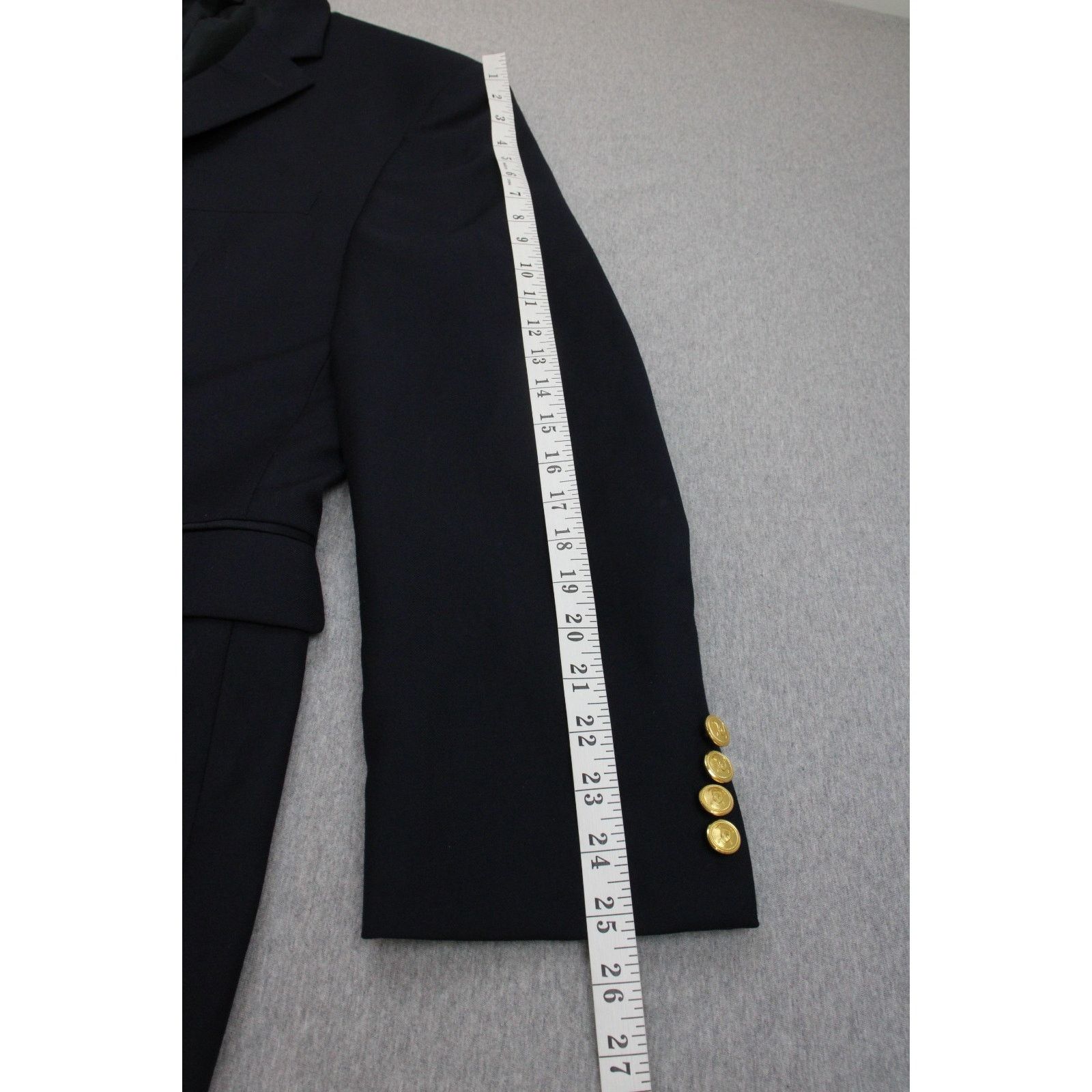 Lauren Ralph Lauren Lauren Ralph Lauren Blazer Mens 43R Navy Blue 100% Wool Size 42R - 8 Thumbnail