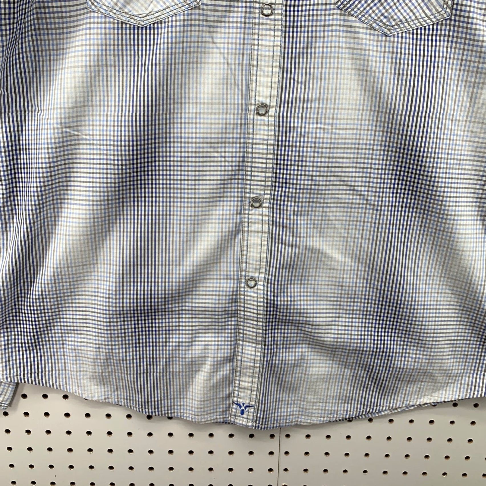 Wrangler Wrangler 20X Button-Down Shirt Western Pearl Snap Mens XL White Blue Plaid Shirt Mens XL Blue Plaid Wrangler 20X Western Pearl Snap Size US XL / EU 56 / 4 - 4 Thumbnail