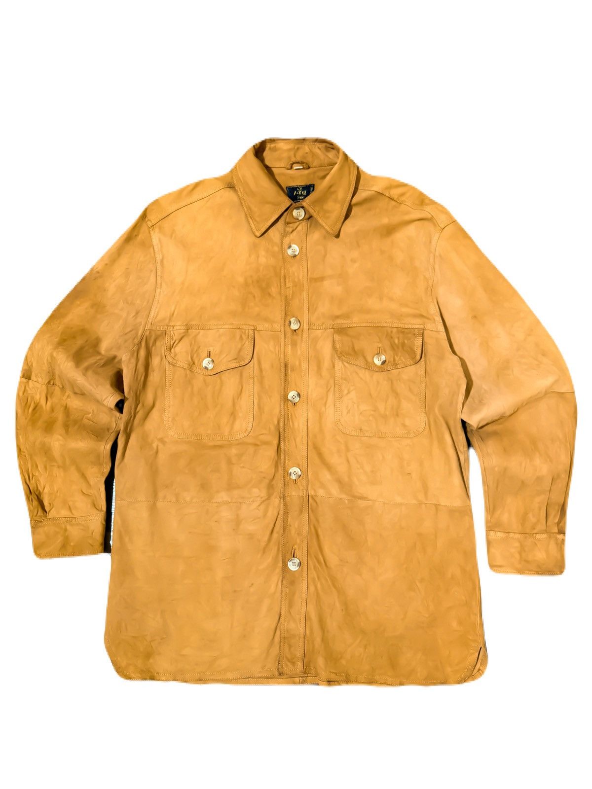 Genuine Leather 2000’s GB Baroni shirt suede leather Size US XL / EU 56 / 4 - 1 Thumbnail