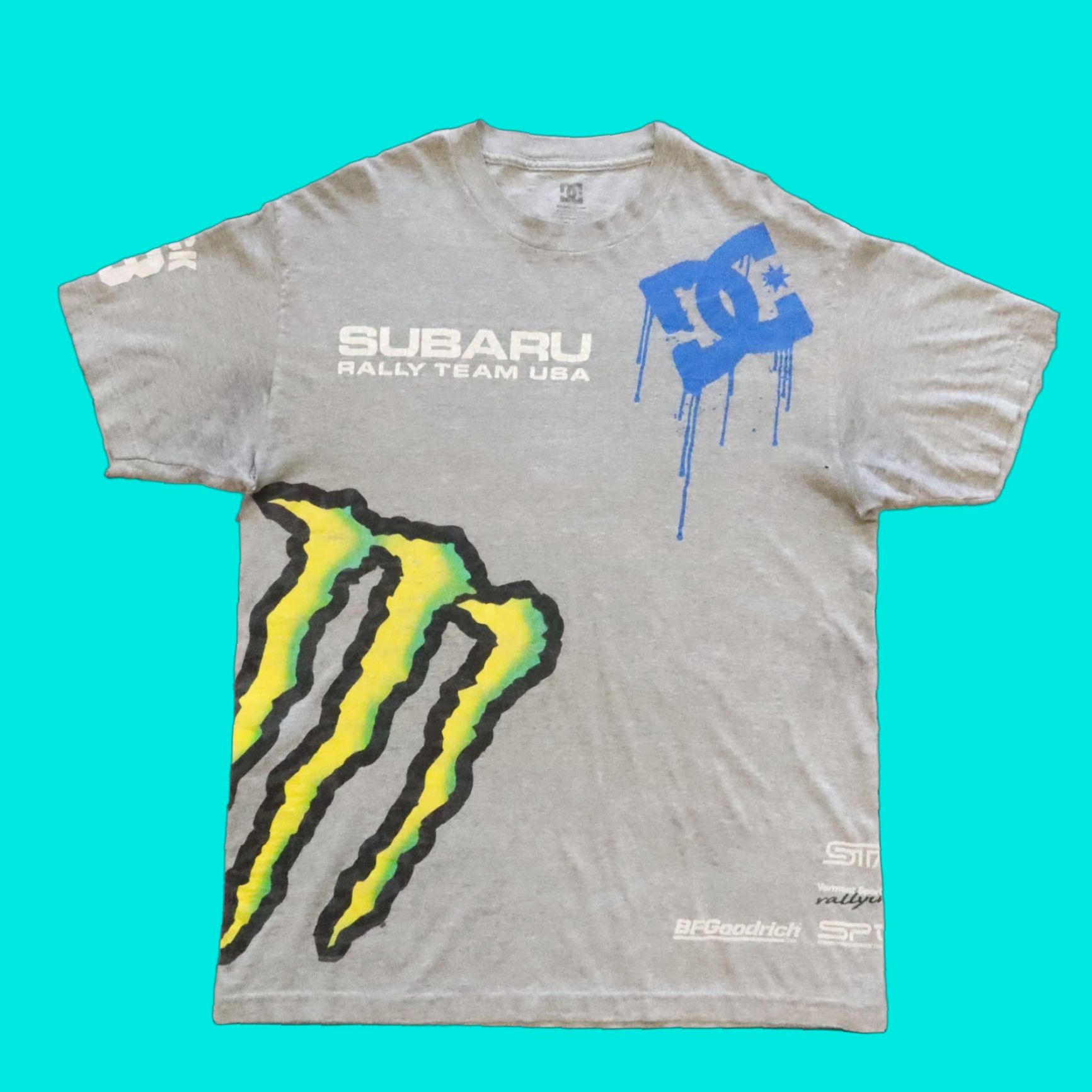 Vintage VINTAGE Subaru Ken Block 43 DC Shoes Monster Energy Tshirt Shirt L Gray Mens Shirt XS? Size US L / EU 52-54 / 3 - 1 Thumbnail