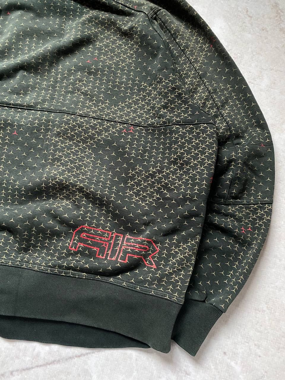 Nike × Vintage Vintage 00s Nike Air Ninja Hoodie Monogram Y2K Drill Size US L / EU 52-54 / 3 - 9 Thumbnail