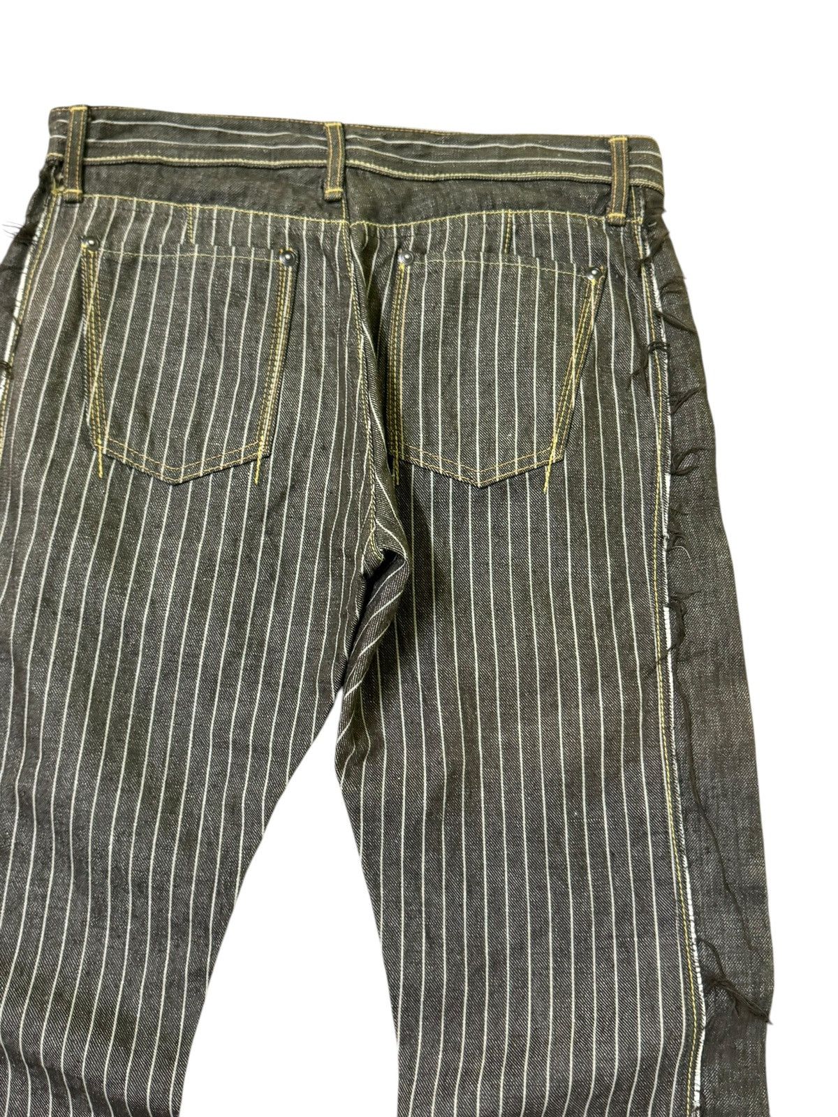 Hysteric Glamour FLARE STRIPED BROWN RECONSTRUCTED BOOT CUT DENIM Size US 28 / EU 44 - 10 Thumbnail