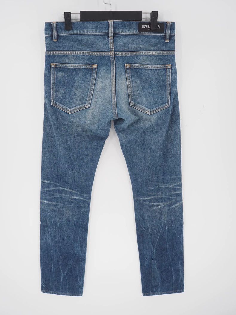 Balmain BalmainBlue knee knife-cut jeans 2503-Nextarrow Size US 31 - 4 Thumbnail