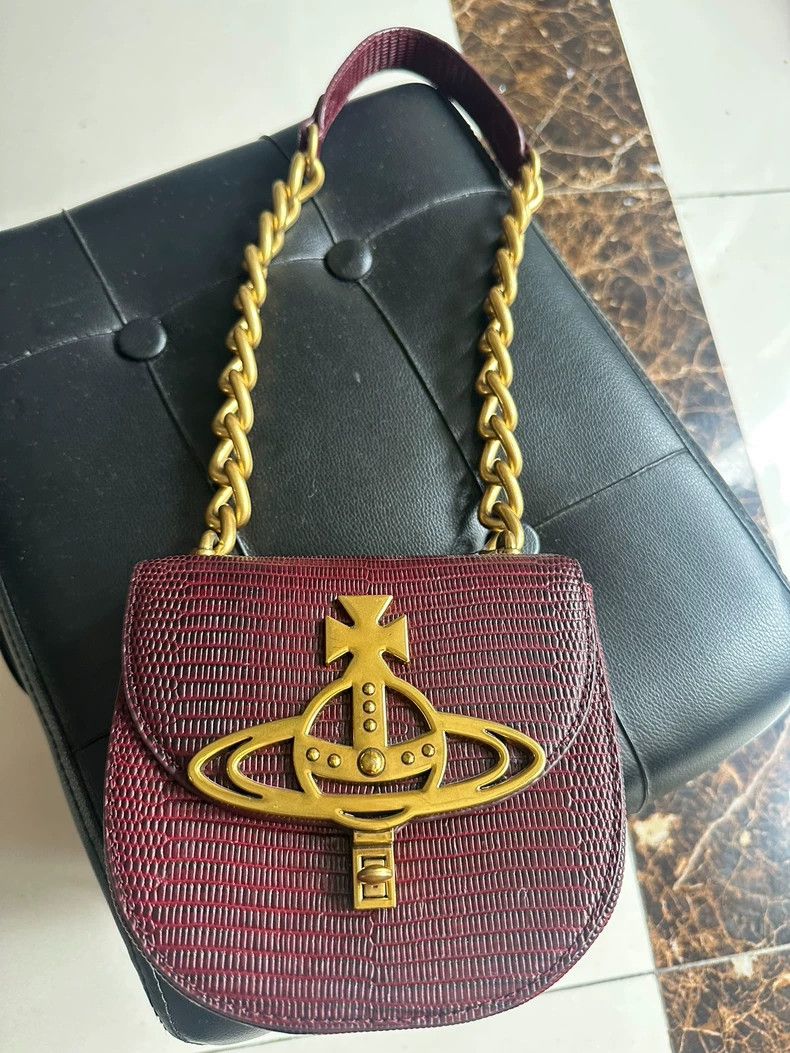 Vivienne Westwood Vivienne Westwood Lizard Pattern Saddle Bag - dmc Size ONE SIZE - 1 Thumbnail
