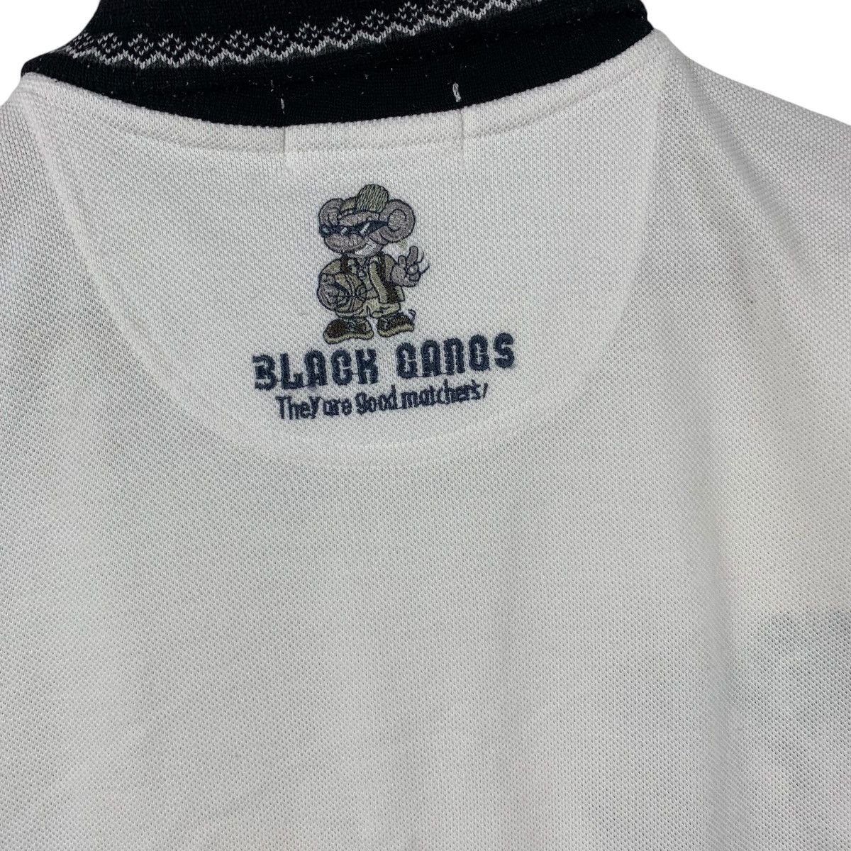 Vintage Vintage BLACK BROTHERS GANG Hip Hop Rap Polo Tee Shirt Top Size US M / EU 48-50 / 2 - 8 Thumbnail