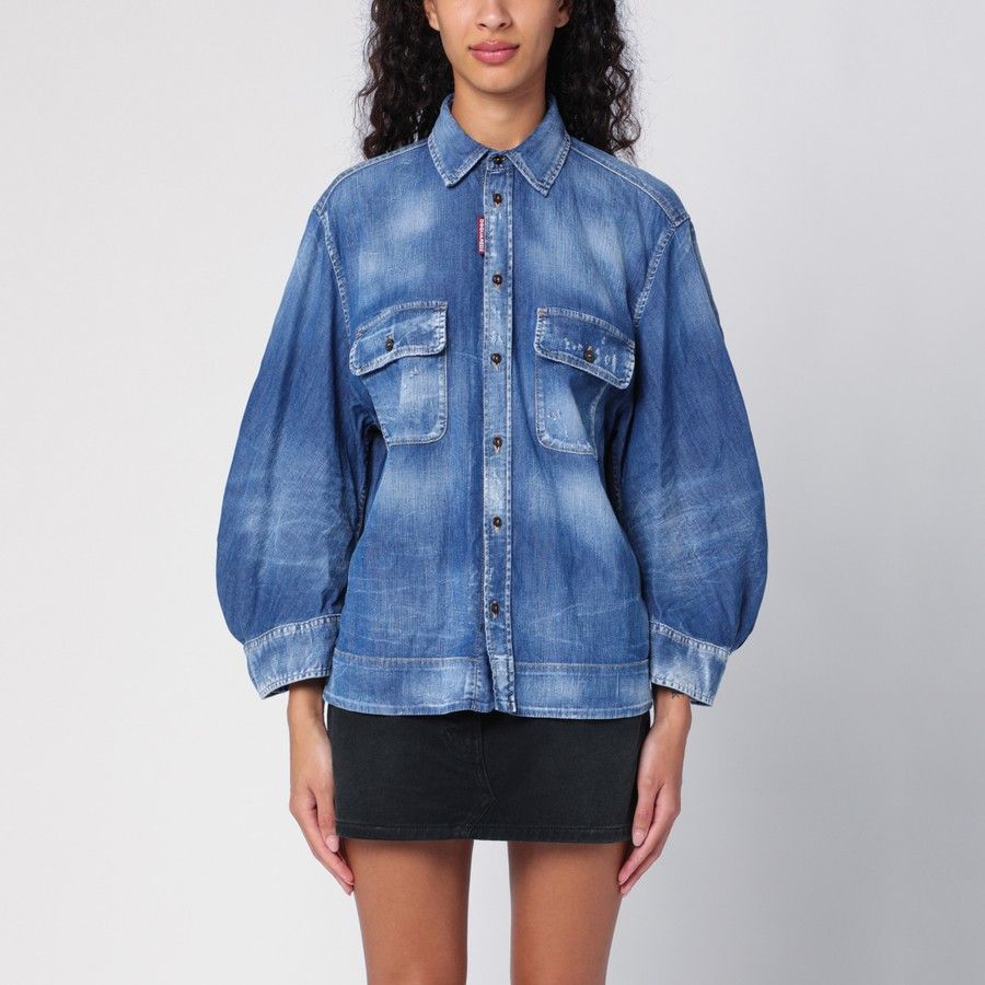 o1d2blof0824 Denim Shirts in Blue