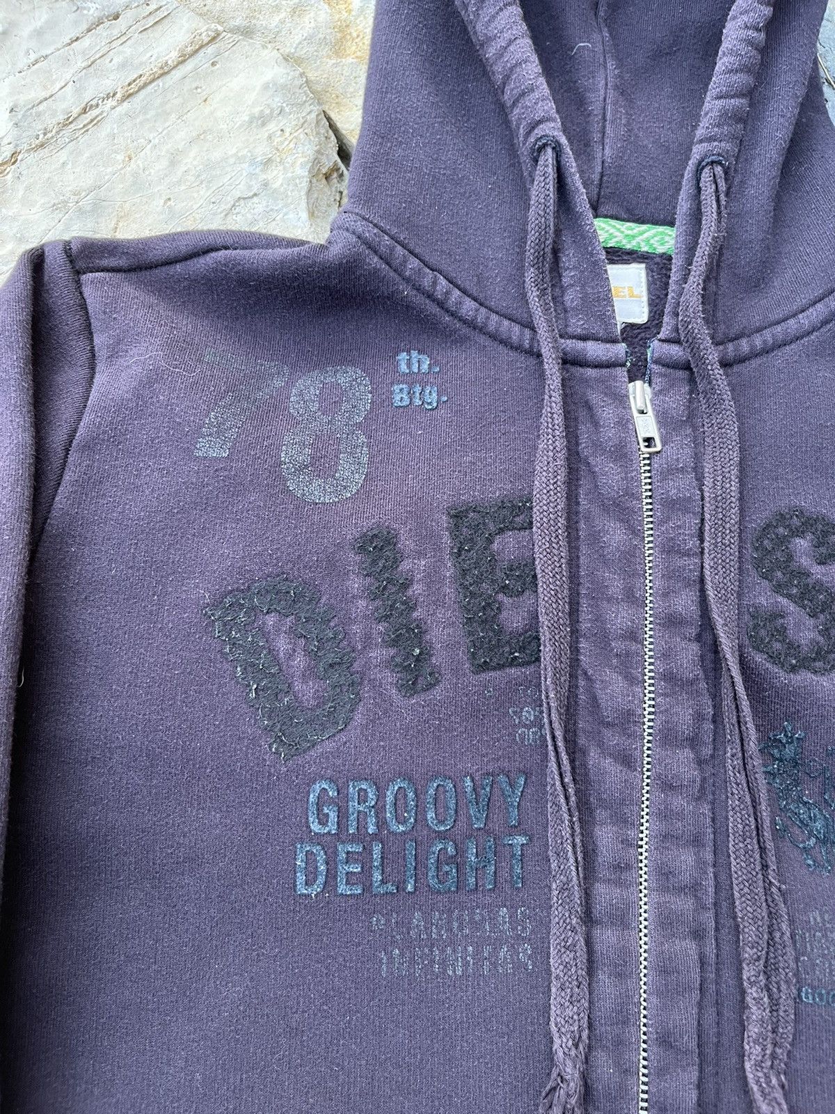 Diesel × Vintage Vintage Diesel y2k zip hoodie faded distressed washed retro Size US M / EU 48-50 / 2 - 5 Thumbnail