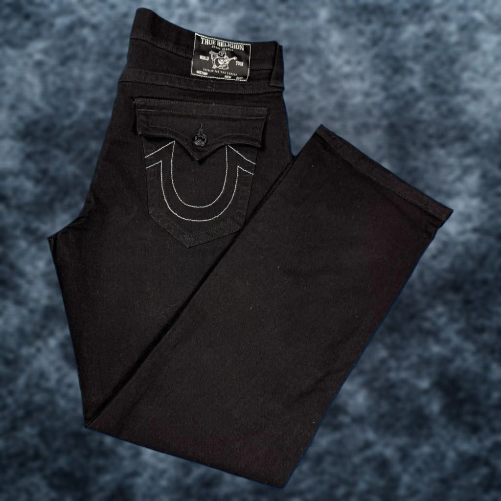 True Religion Jeans Mens 36x32 Ricky Flap SN Relaxed Straight