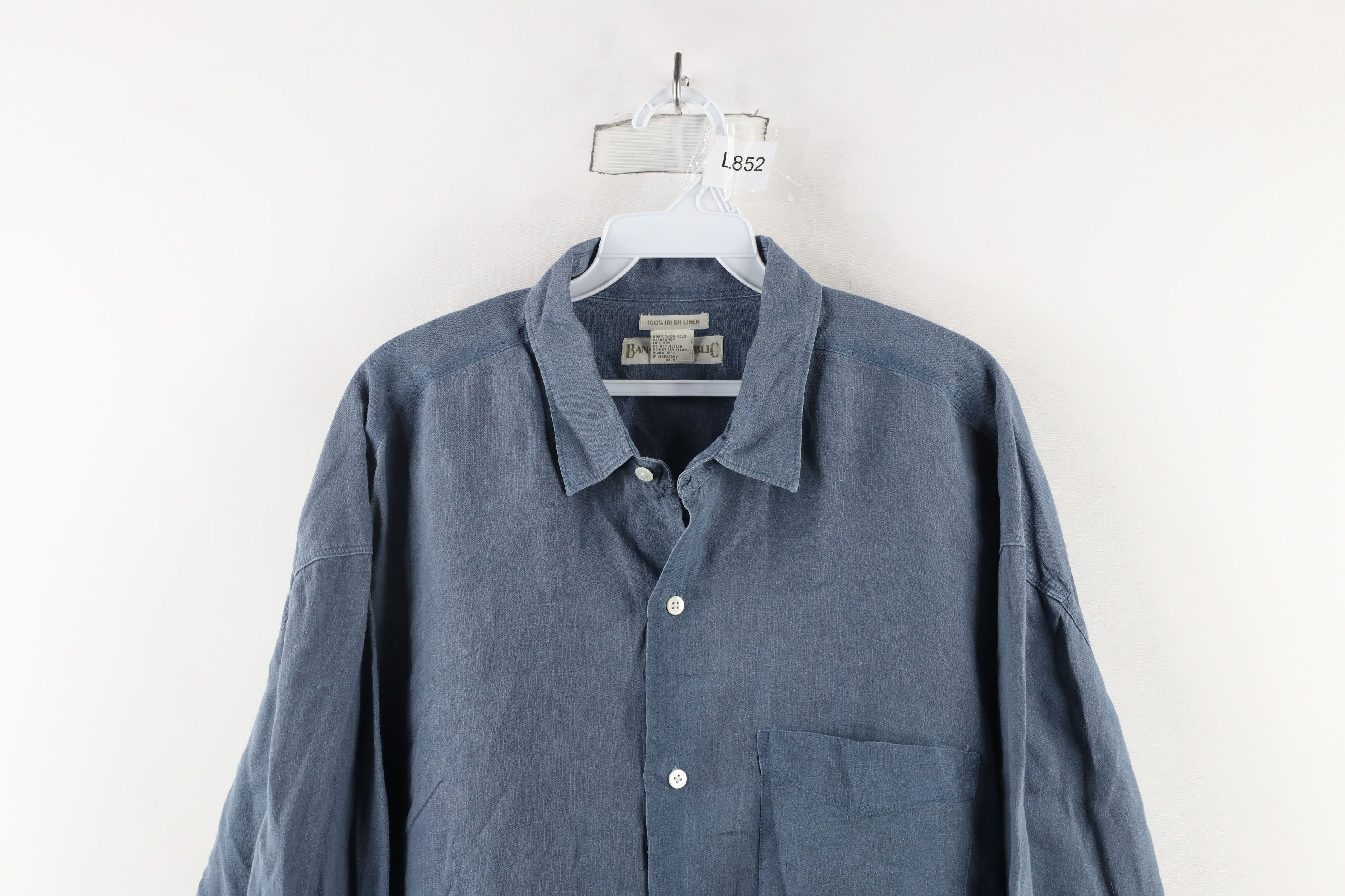 Vintage Vintage 80s 90s Banana Republic Linen Collared Button Shirt Size US L / EU 52-54 / 3 - 2 Thumbnail