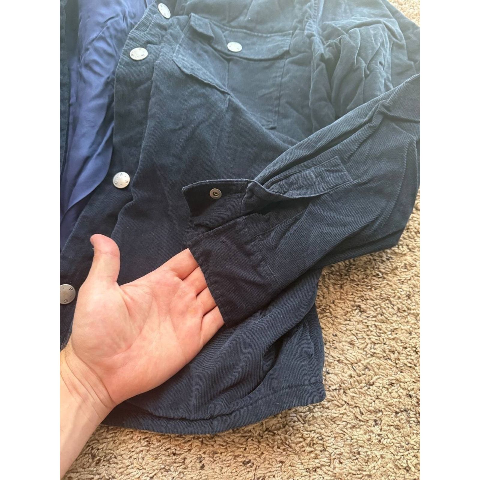 A.P.C. A.P.C. Men's Alex Corduroy Quilted Shirt Jacket dark blue Size US M / EU 48-50 / 2 - 5 Thumbnail