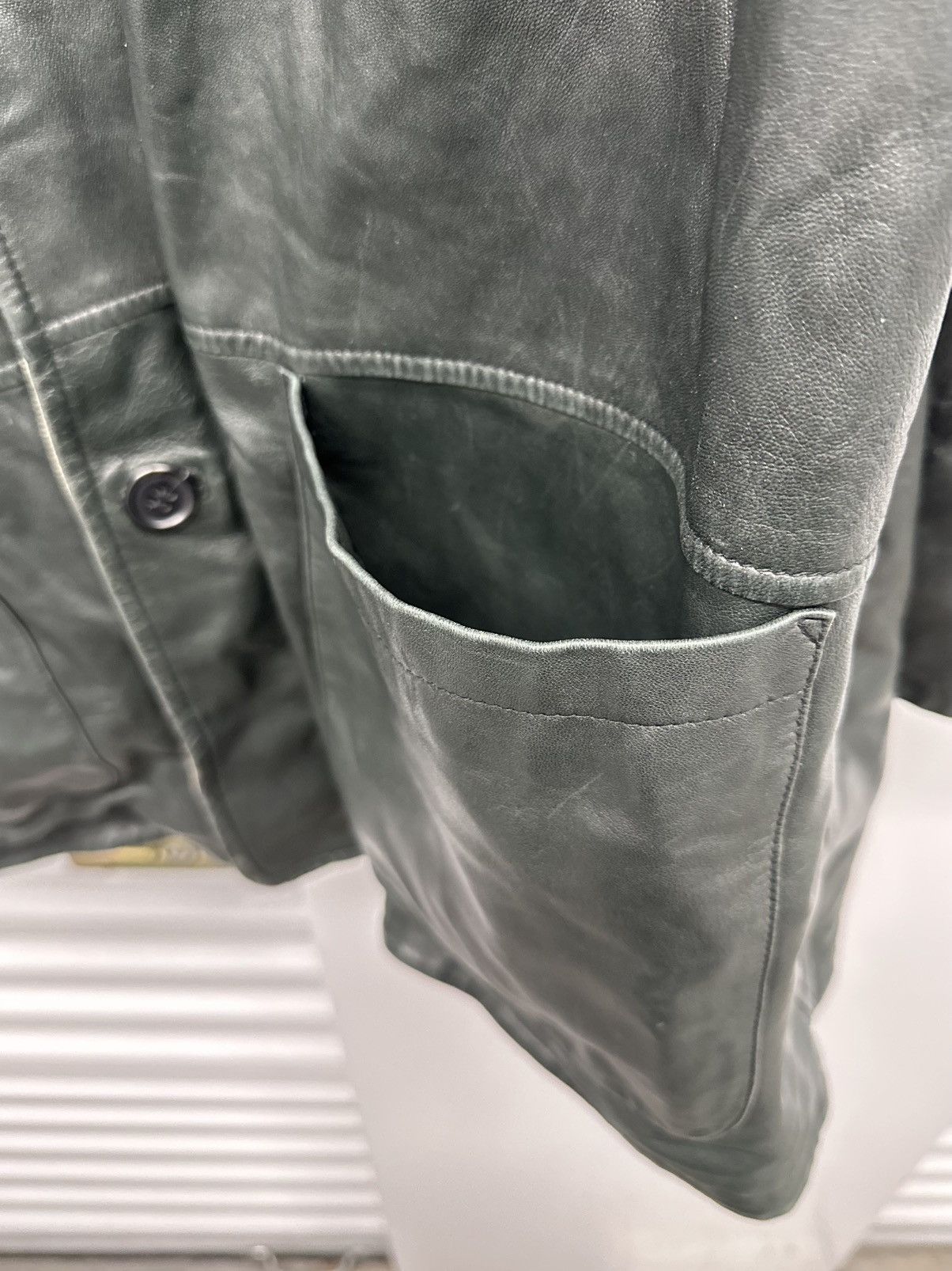 Ermenegildo Zegna Reversible Pelle Leather Jacket With Button Closures Size US XL / EU 56 / 4 - 7 Thumbnail