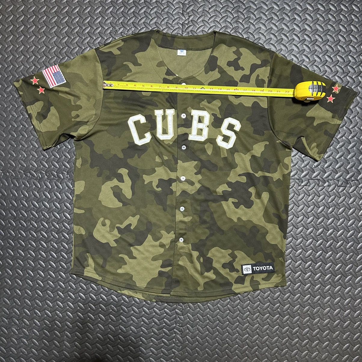 MLB Chicago Cubs Armed Forces Camo Jersey Size 2XL SGA 8/5/25 Size US XXL / EU 58 / 5 - 7 Thumbnail