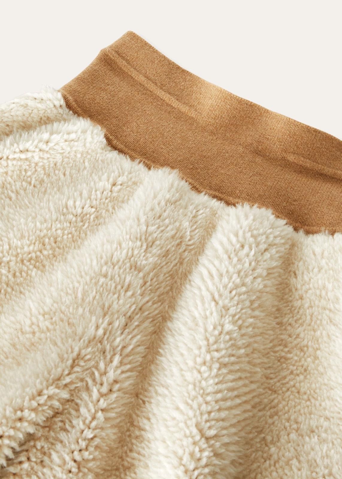Loro Piana o1srvl11e1224 Gadiel Shearling Joggers in Ivory & Brown Size 27" / US 4 / IT 40 - 3 Thumbnail