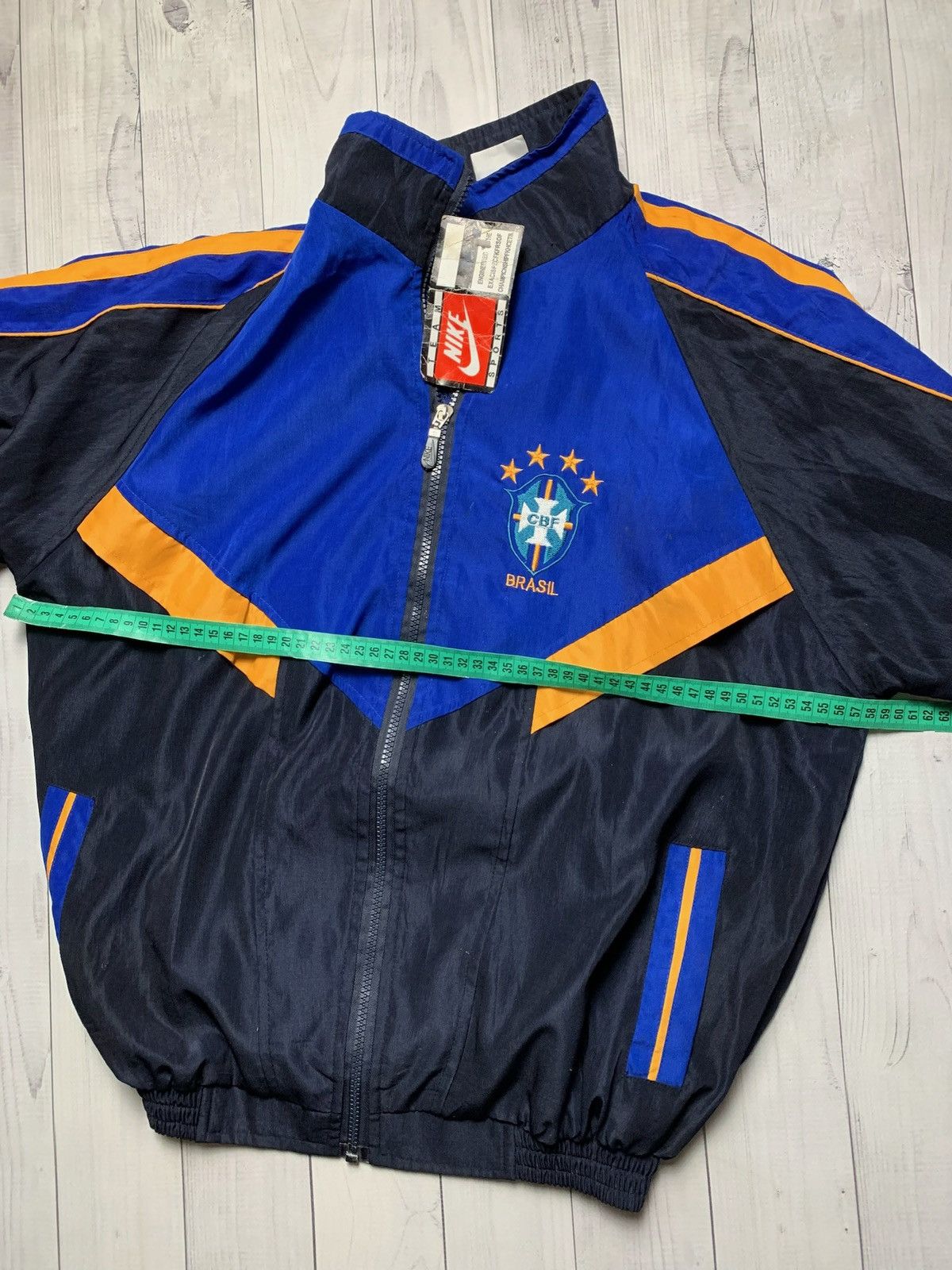 Vintage Vintage Nike Track jacket Brasil rare blue size Xs/S Size US XS / EU 42 / 0 - 6 Thumbnail