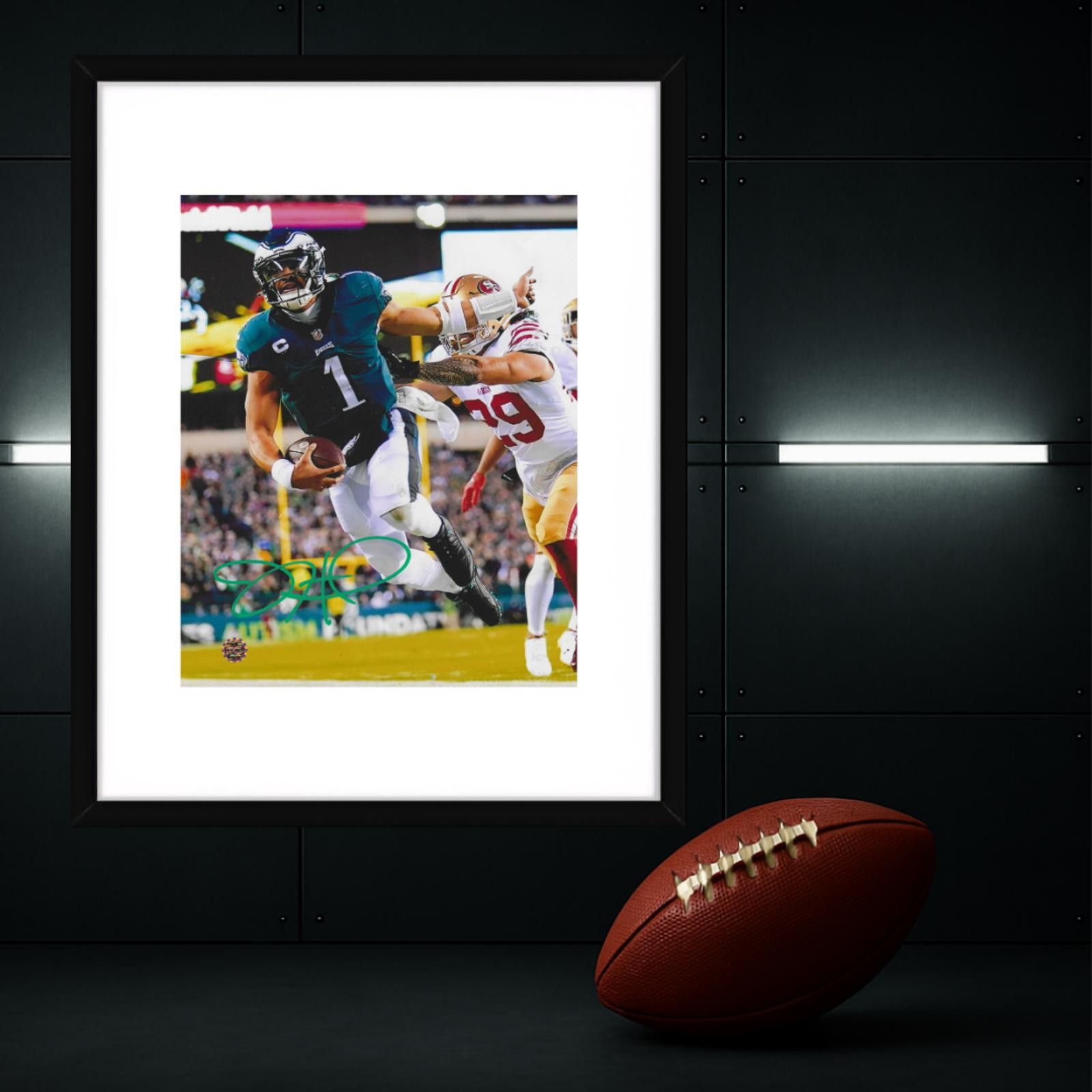 Other JALEN HURTS SIGNED 8X10 PHOTO EAGLES With COA W/Frame Size ONE SIZE - 1 Thumbnail