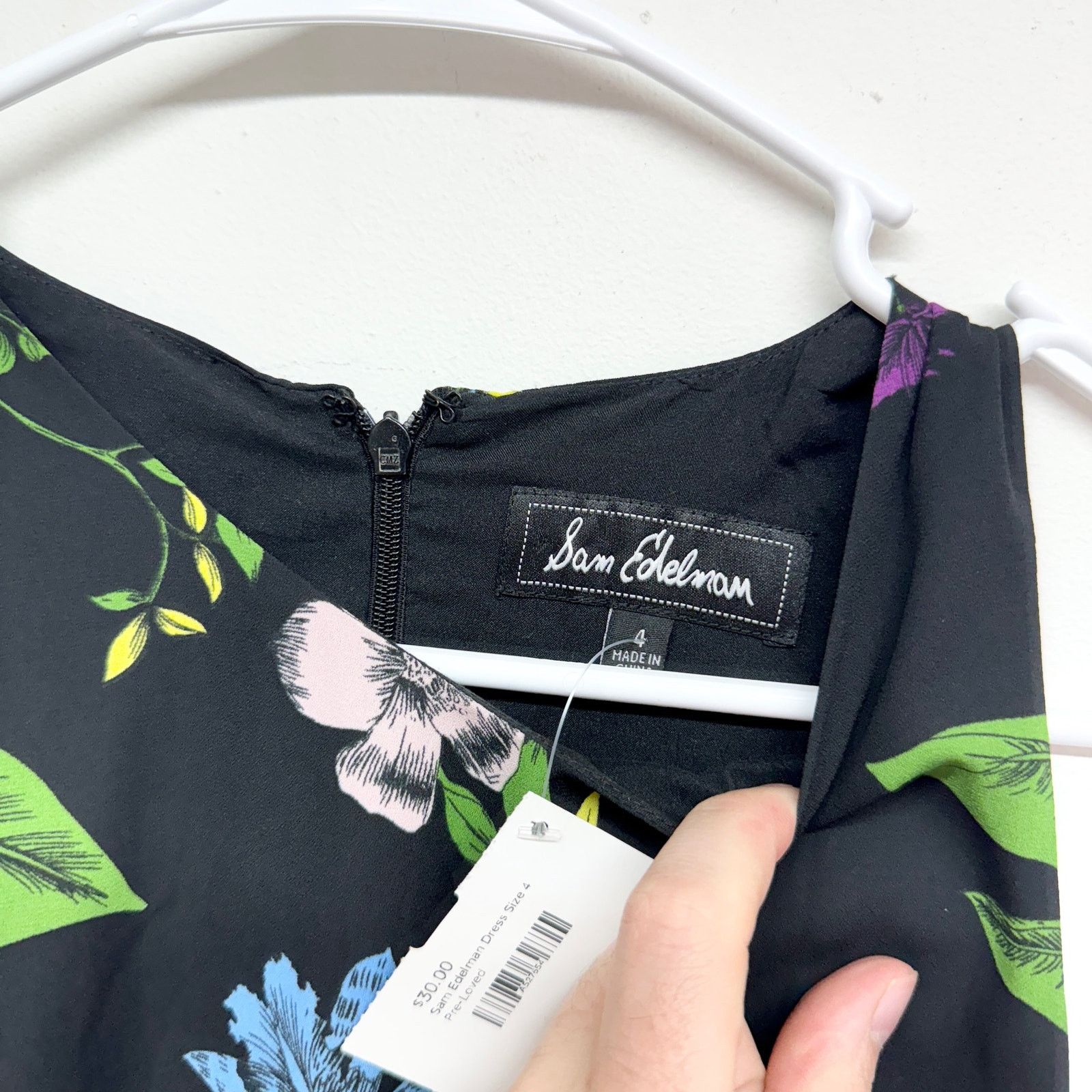 Sam Edelman Sam Edelman Floral Sleeveless Mixed Media Side Drape Size 4 Size S / US 4 / IT 40 - 3 Thumbnail