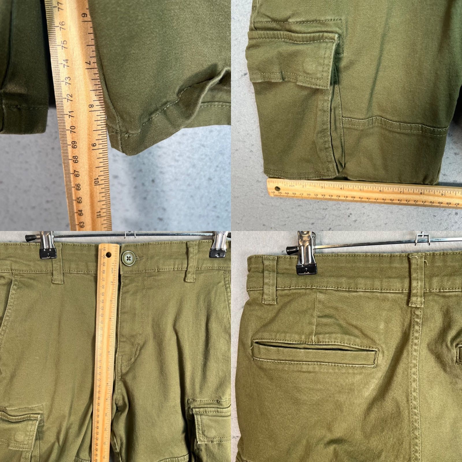 ONLY & SONS ONLY & SONS Mens Medium Green Cargo Shorts Cotton Blend Size US 31 - 8 Thumbnail