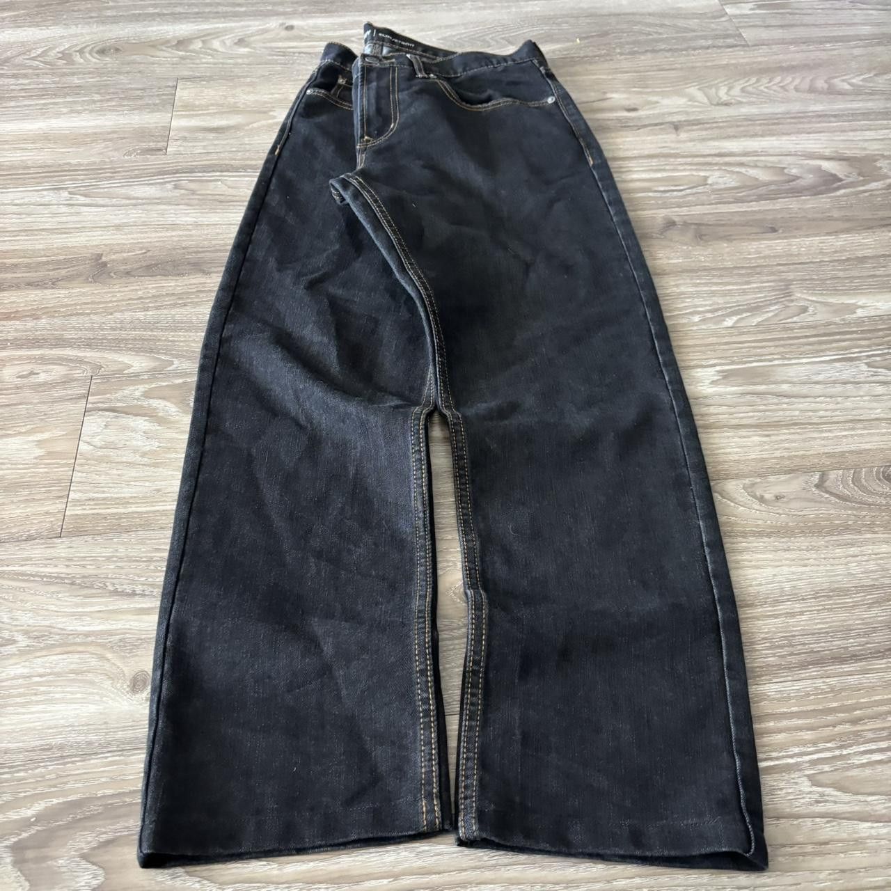 Japanese Brand Crazy Vintage Y2K/2000s Grunge Black Essential Denim Jeans! 34x29 Size US 34 / EU 50 - 3 Thumbnail