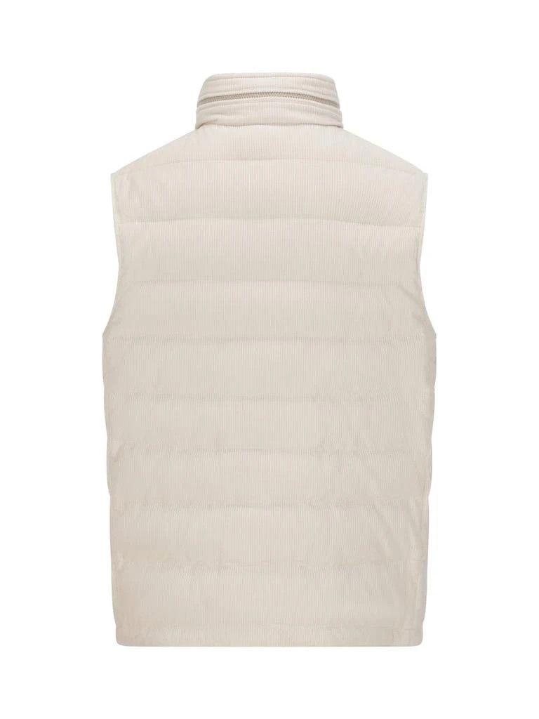 Brunello Cucinelli o1mle0725 Padded Wool Gilet Vests in Light Beige Size US L / EU 52-54 / 3 - 2 Thumbnail