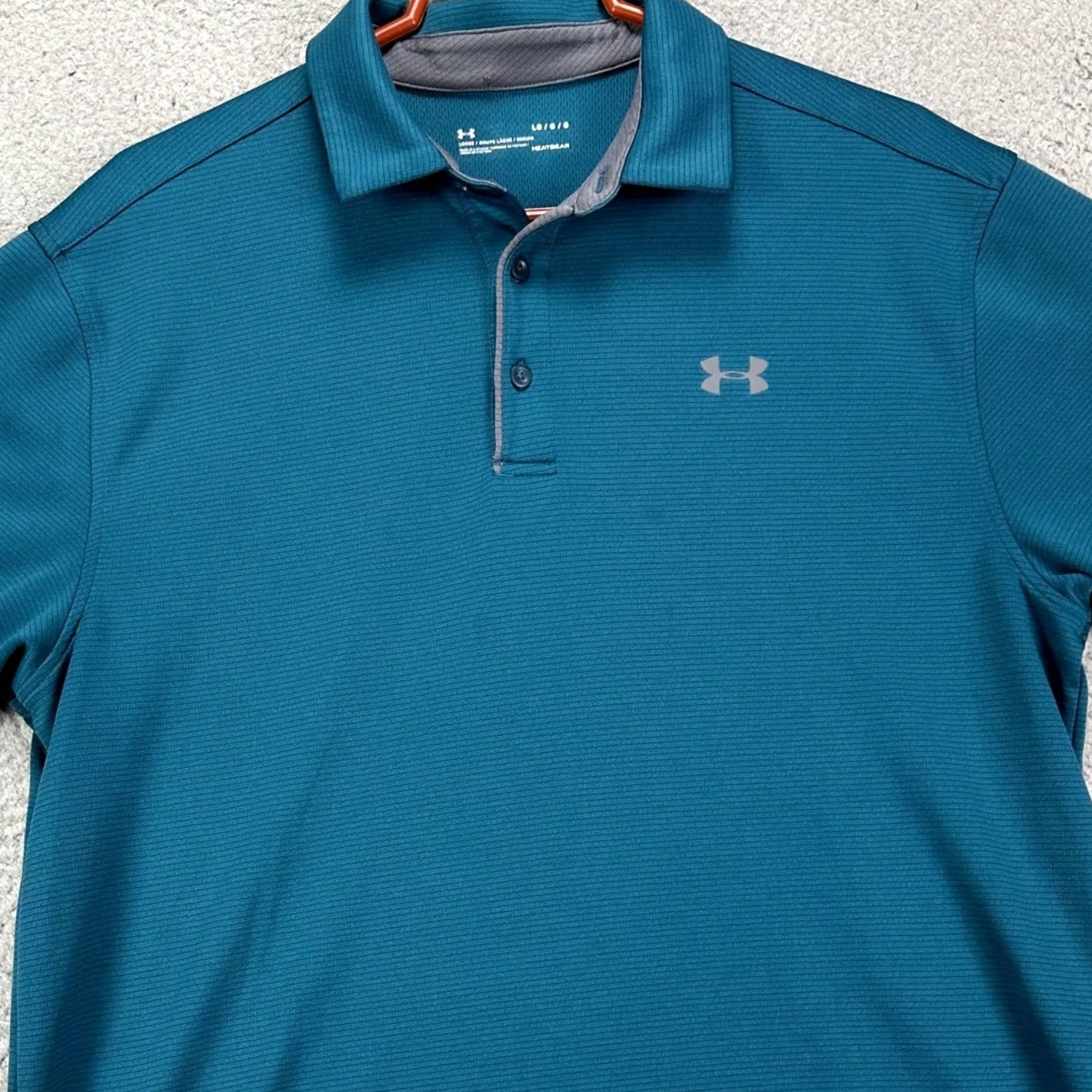 Under Armour Under Armour Polo Shirt Mens Large Turquoise Rugby Performance Logo Heat Gear Adult Casual Outdoor Golfing Size US L / EU 52-54 / 3 - 2 Thumbnail