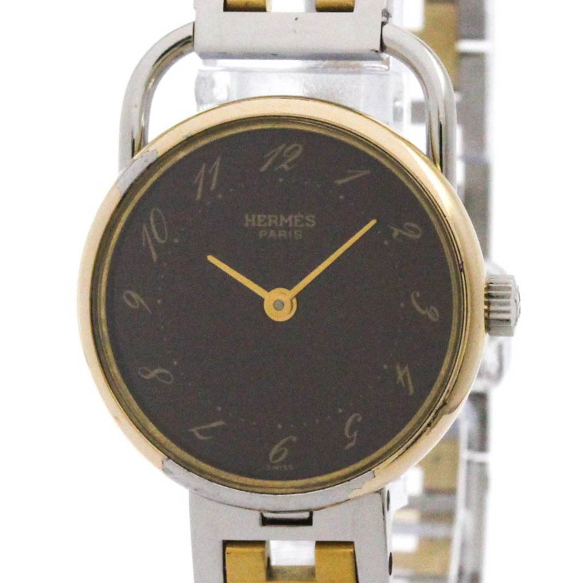 Hermes HERMES Arceau Quartz Gold Plated Steel Quartz Ladies Watch Polished Size ONE SIZE - 1 Thumbnail