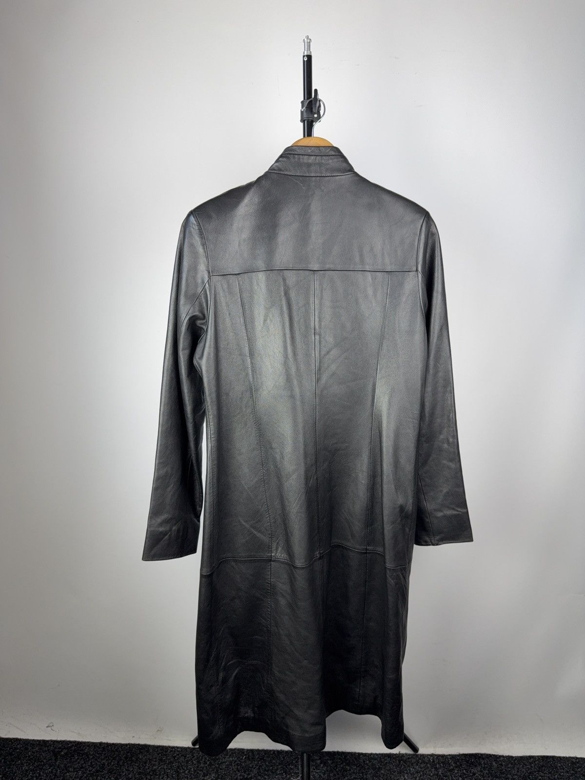 Vintage Vintage 90s Leather Opium Punk Coat Trench Retro Y2K Size M / US 6-8 / IT 42-44 - 10 Thumbnail