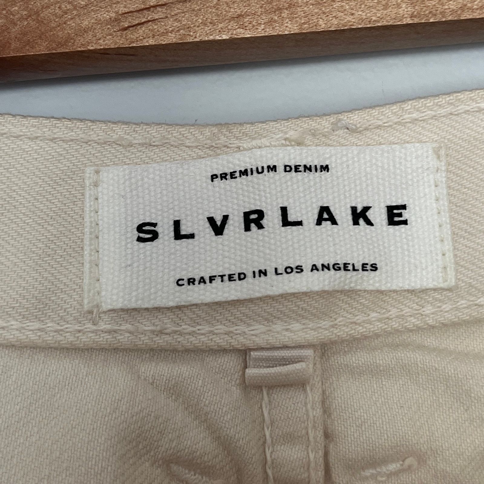 SLVRLAKE SLVRLAKE London High Rise Straight Leg Jeans White Cream Size 32" / US 10 / IT 46 - 6 Thumbnail