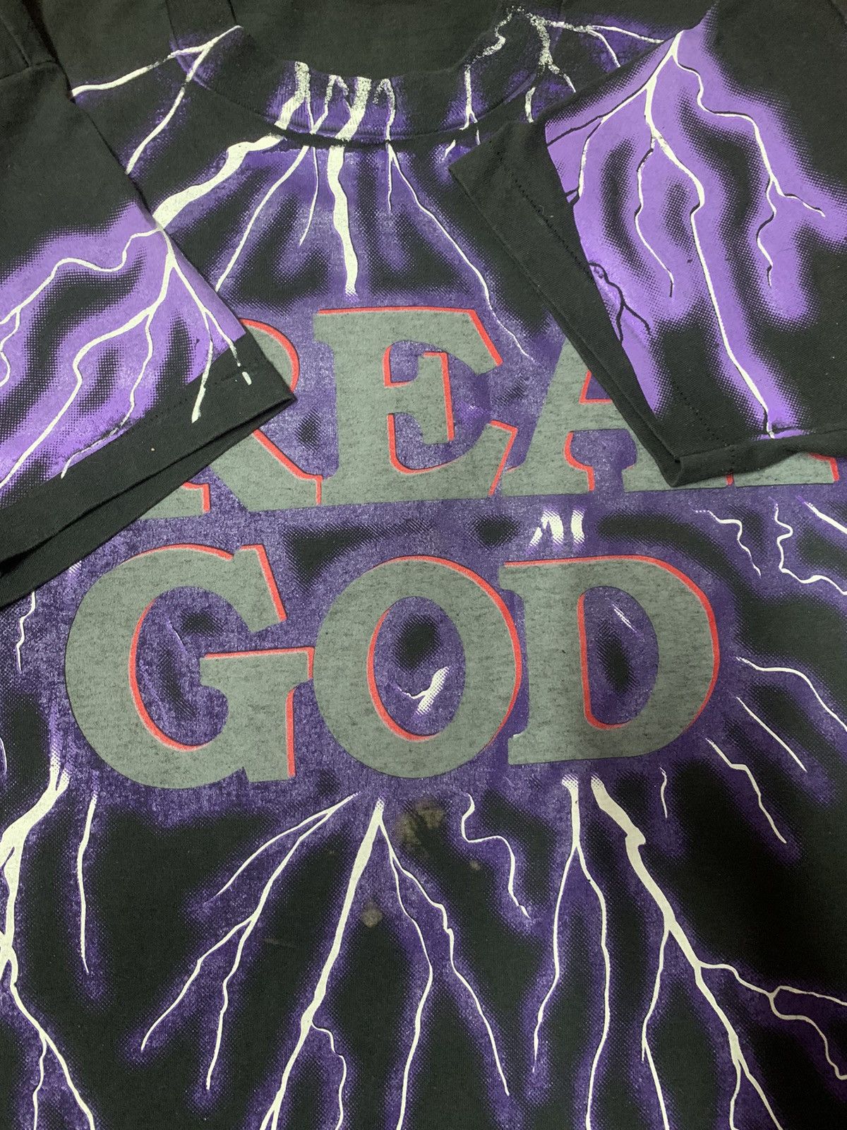 Fruit Of The Loom × Vintage Jesus thunder tee Size US XL / EU 56 / 4 - 4 Thumbnail