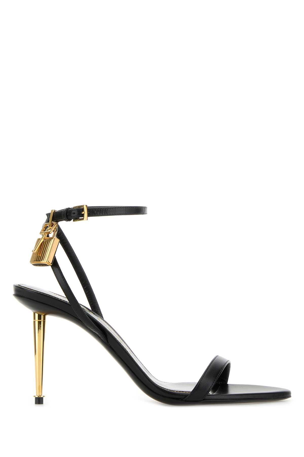 Tom Ford Black Leather Sandals Size US 7.5 / IT 37.5 - 1 Thumbnail