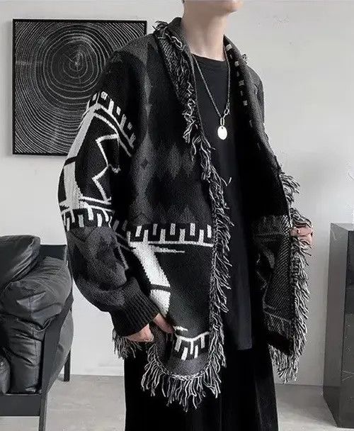 Japanese Brand Kurihara x Rie Boho bohemian hippie cardigan Size US L / EU 52-54 / 3 - 2 Thumbnail