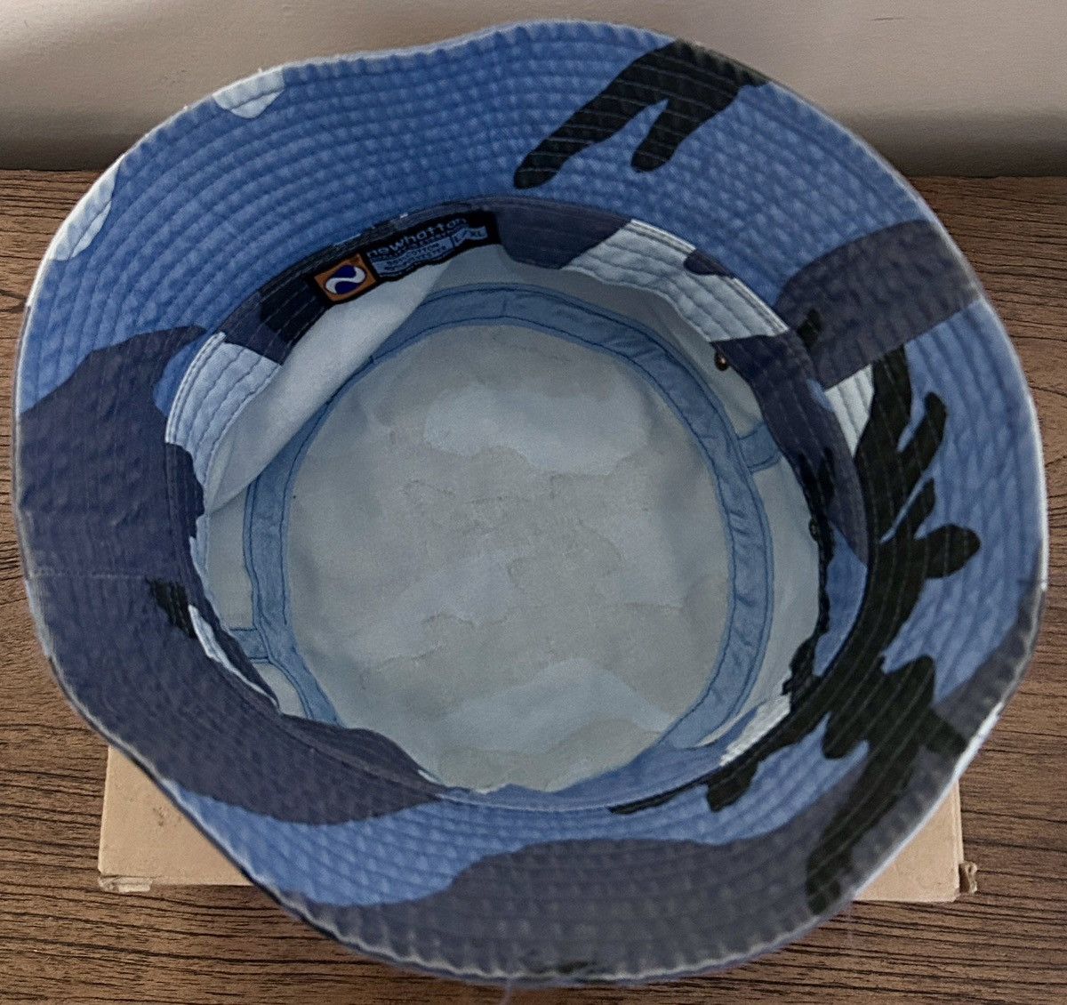 Other Vintage Newhattan Blue Camouflage Bucket Hat Blue Size ONE SIZE - 4 Thumbnail