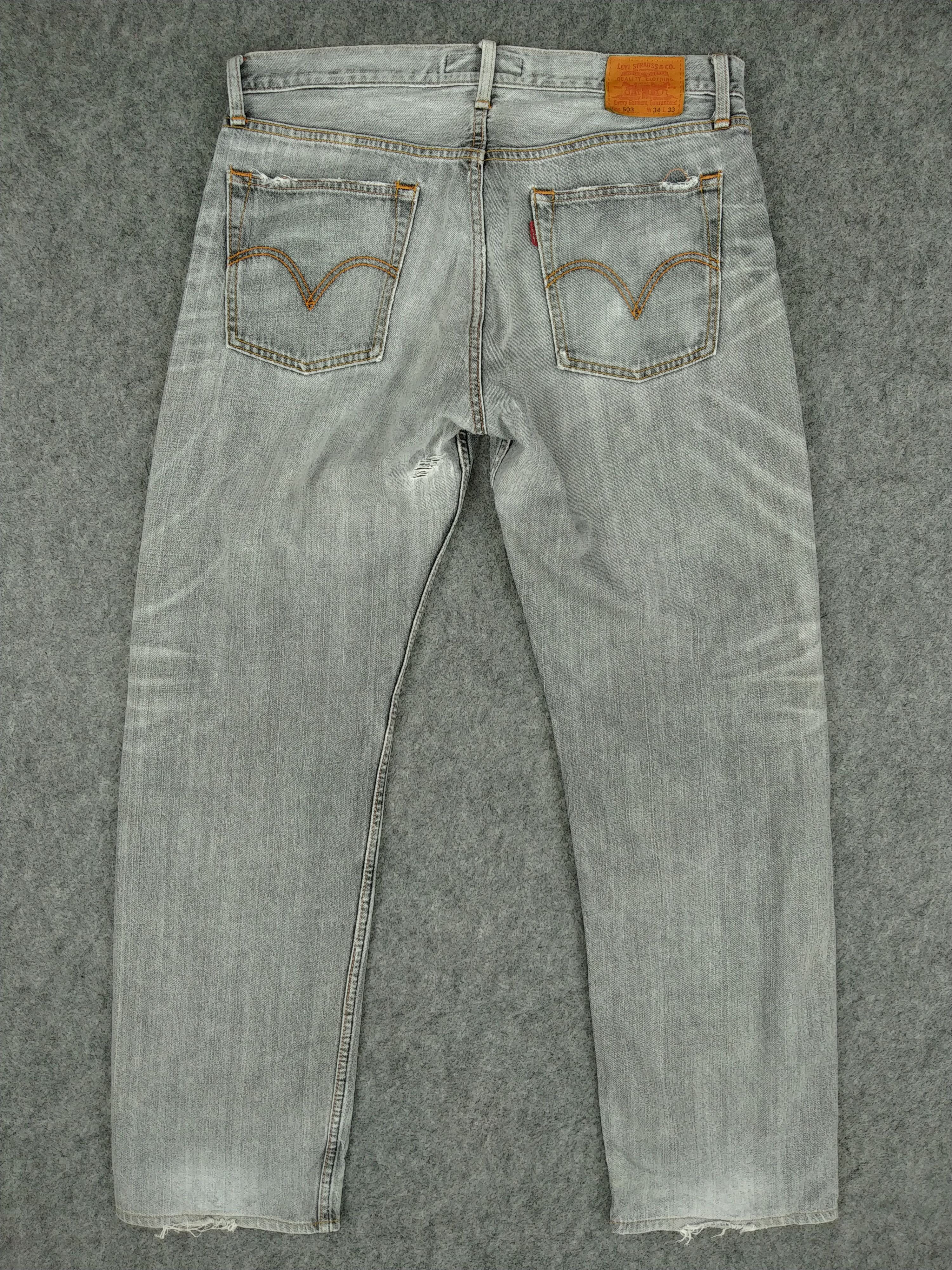 Levi's Light Grey Vintage Classic Levi's 503 35x33 Denim -JN893 Size US 35 - 2 Thumbnail