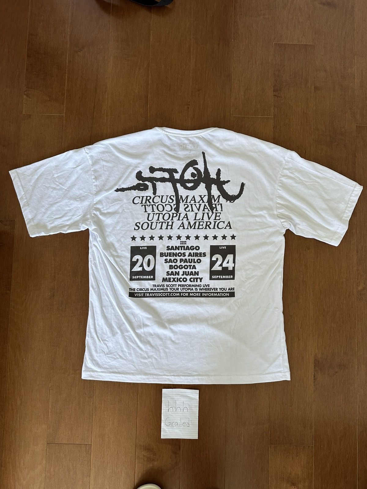Travis Scott SOUTH AMERICA EXCLUSIVE UTOPIA TOUR TEE TRAVIS SCOTT Size US L / EU 52-54 / 3 - 1 Thumbnail