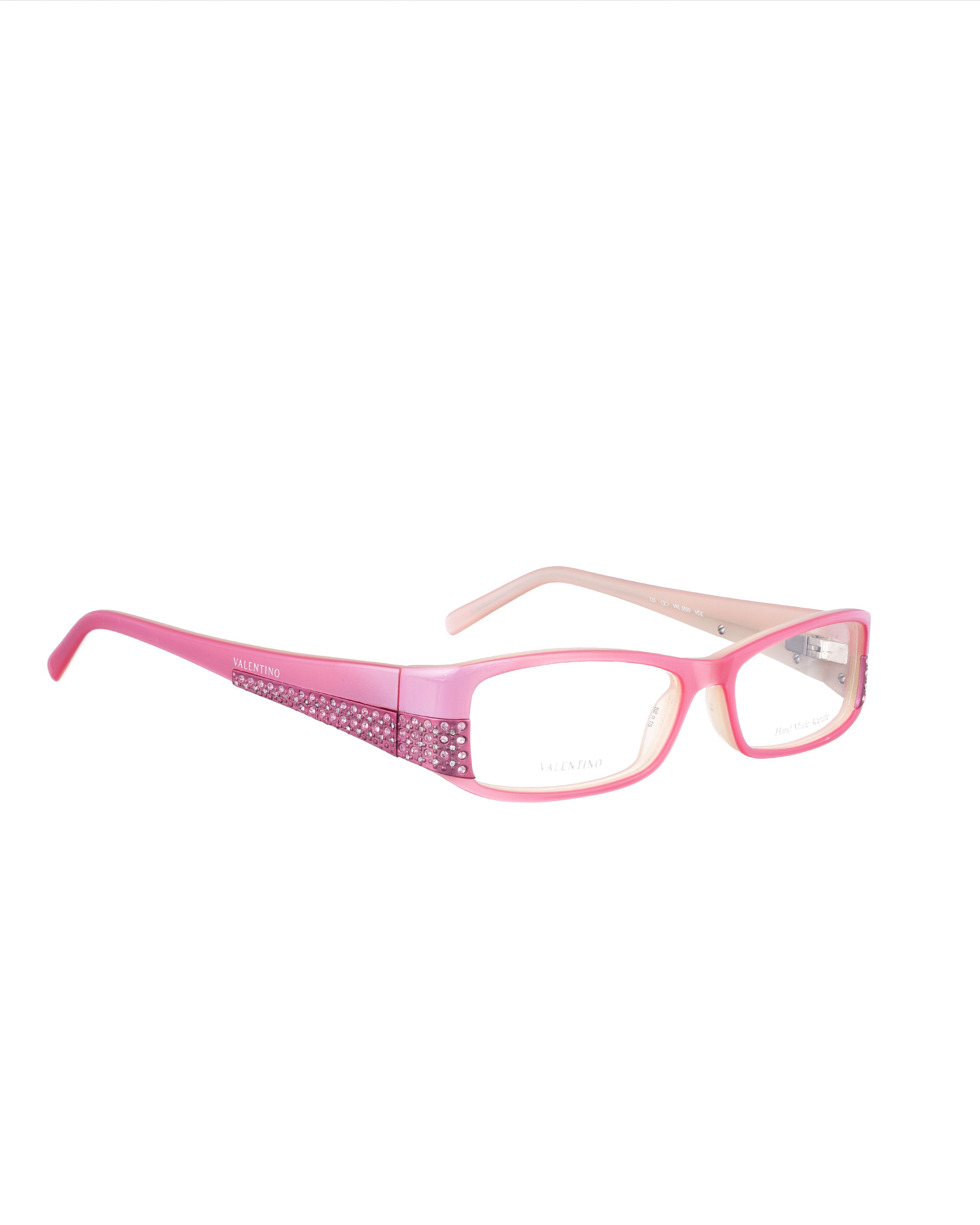 Valentino Valentino 00s BubbleGum Pink Glasses with Rhinestones Size ONE SIZE - 1 Thumbnail