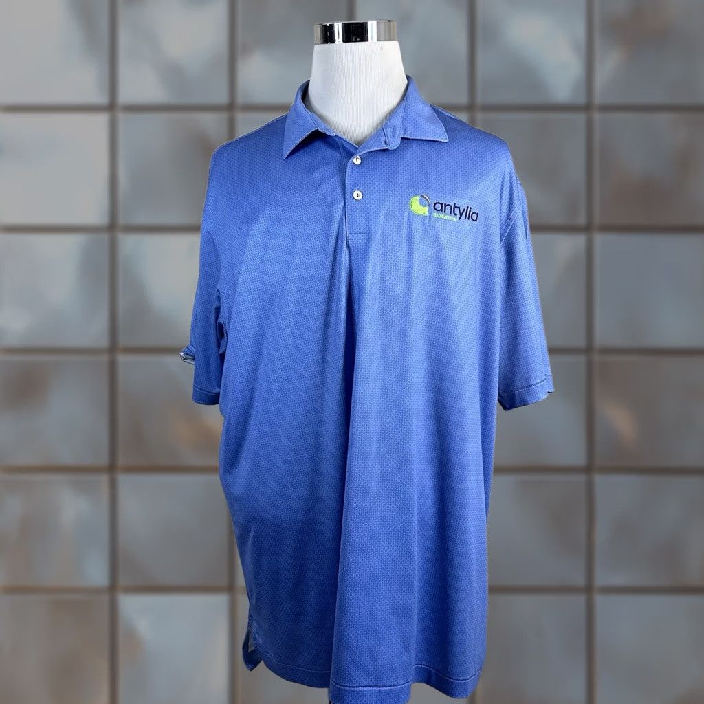 Peter Millar Peter Millar Polo Shirt 2XL Summer Comfort Golf AOP Allover Print Blue Floral Shirt Mens Size US XXL / EU 58 / 5 - 1 Thumbnail
