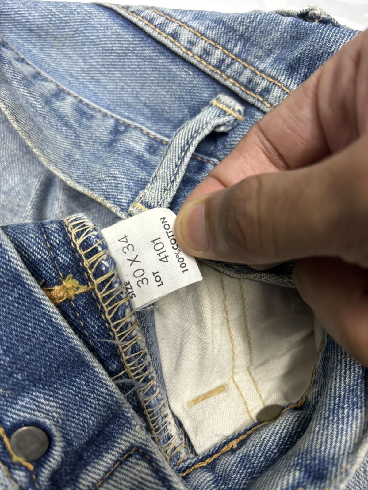 If Six Was Nine 🔥Vintage 80s Lee Riders Union Made Selvedge Jeans Size US 29 - 10 Thumbnail