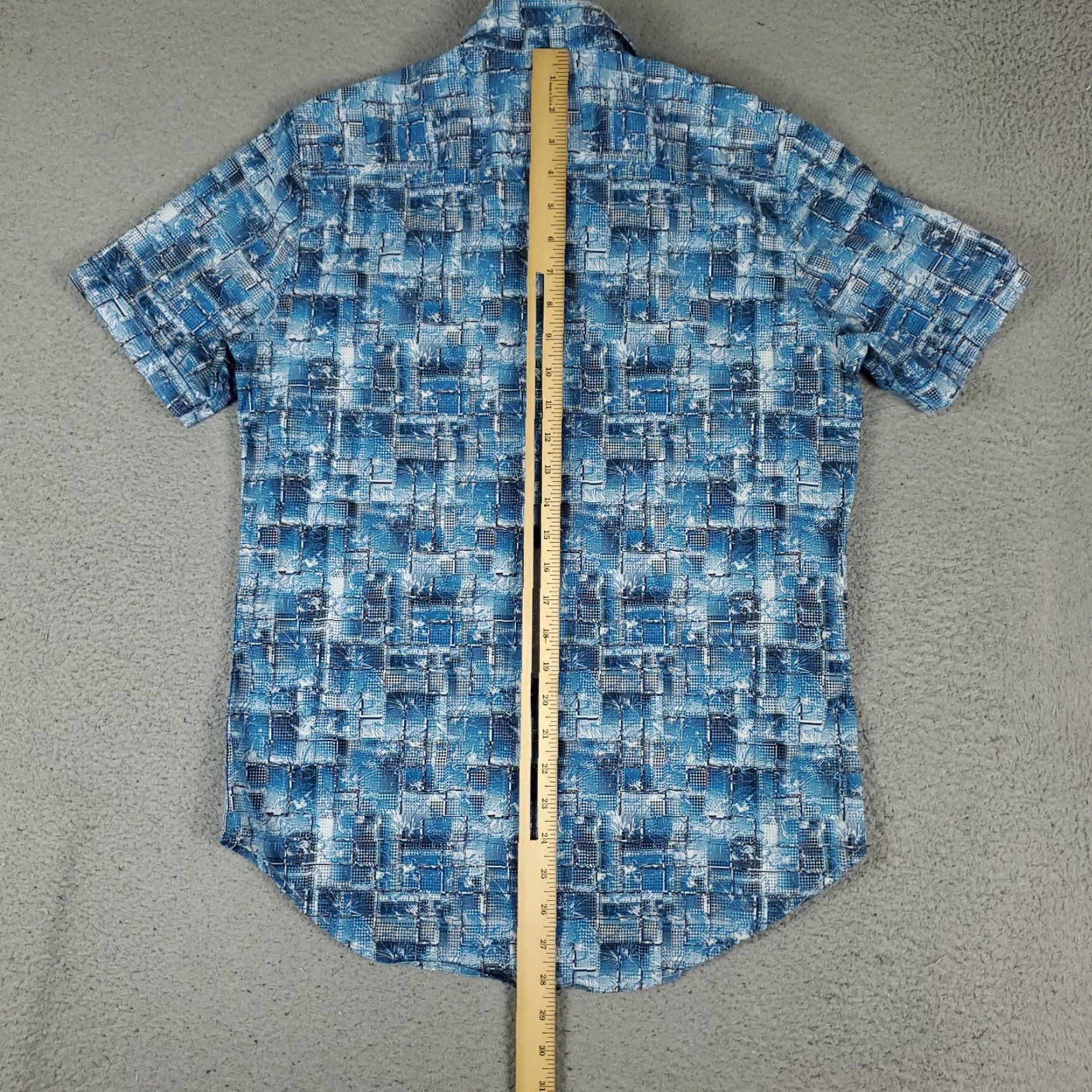 Robert Graham Robert Graham Shirt Mens Small Blue Geometric Casual Button-Up Short Sleeve Size US S / EU 44-46 / 1 - 3 Thumbnail