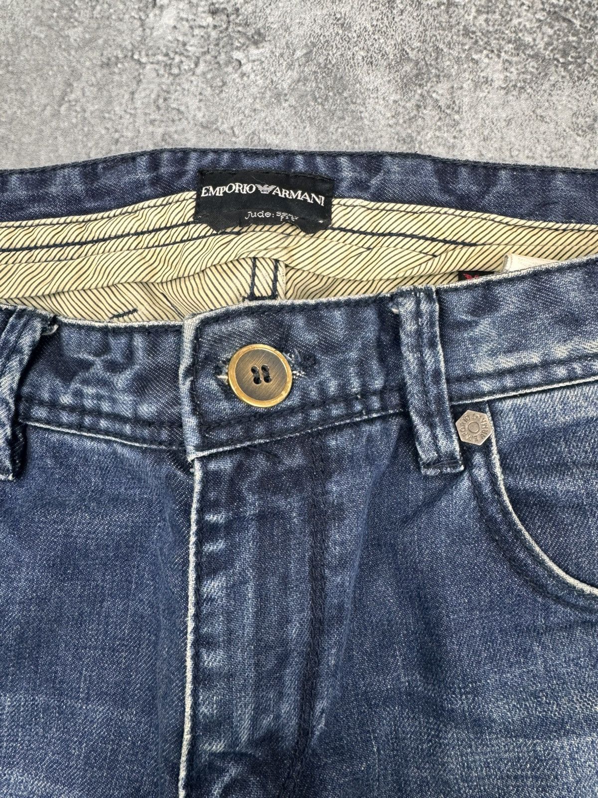 Emporio Armani Emporio Armani Men Denim Pants Jeans Blue Straight Fit Size US 34 / EU 50 - 8 Thumbnail