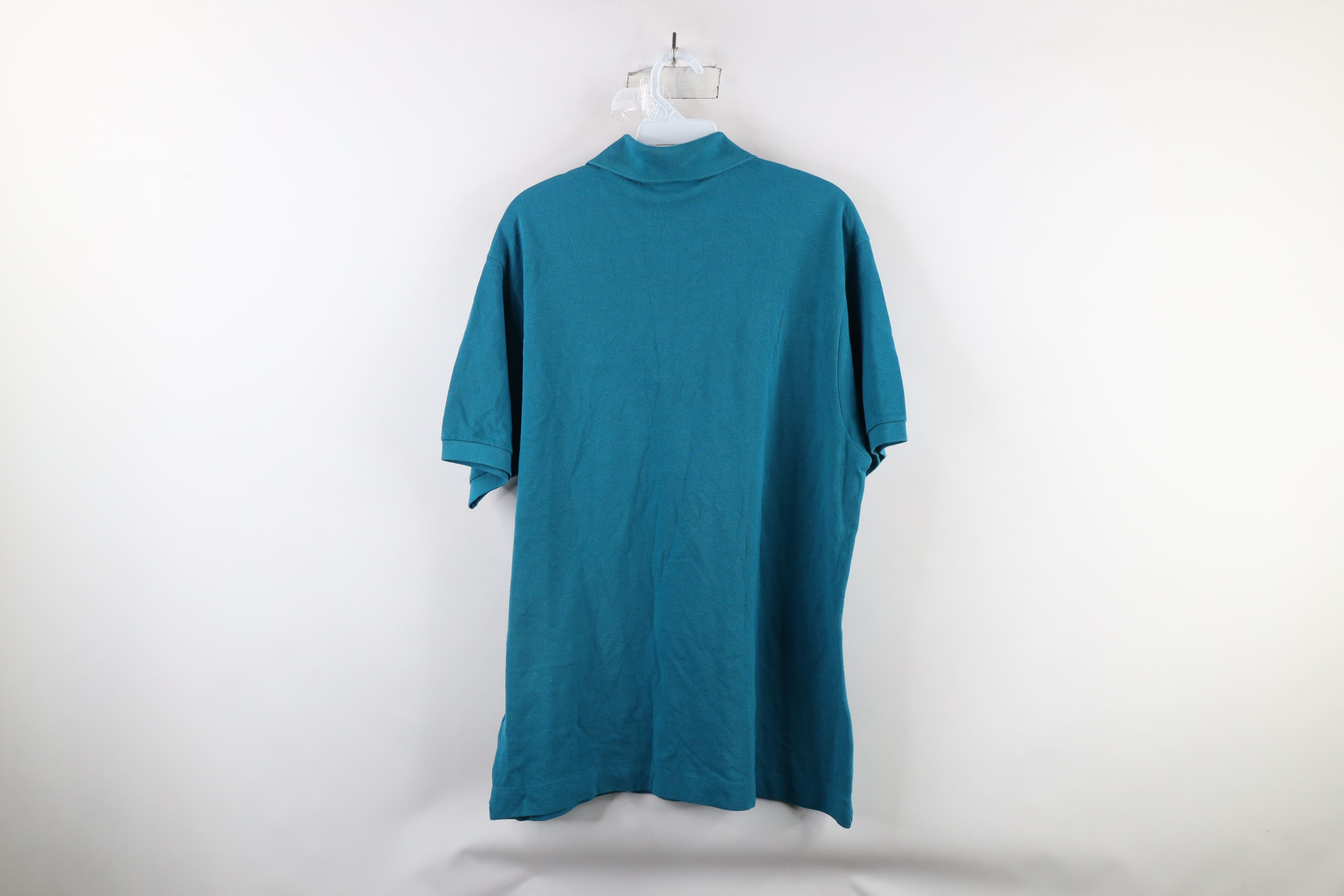 Lacoste × Vintage Lacoste Distressed Croc Logo Collared Golf Polo Shirt Blue Size US L / EU 52-54 / 3 - 10 Thumbnail