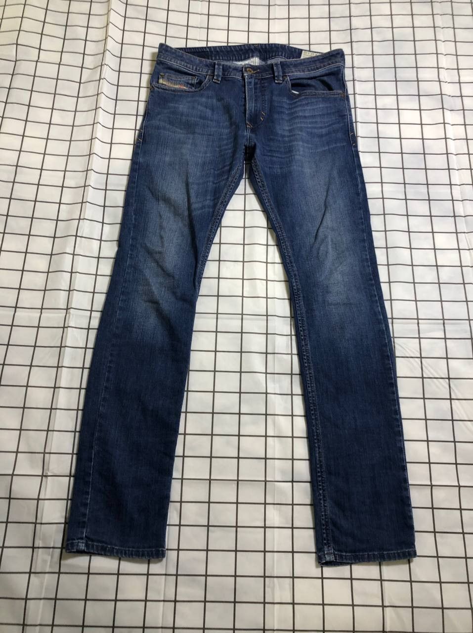 Diesel Diesel Thavar 0880G Faded Whiskered Denim Slim Jeans Size US 32 / EU 48 - 1 Thumbnail