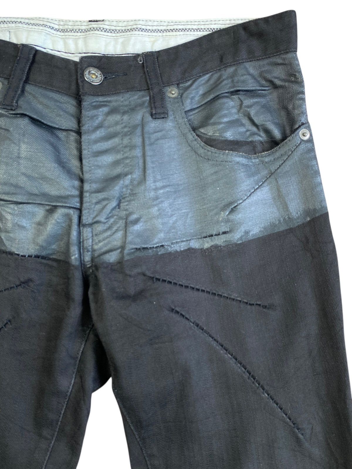 Yohji Yamamoto 90’s AAR By Yohji Yamamoto Hybrid Painted Pants Size US 29 - 5 Thumbnail