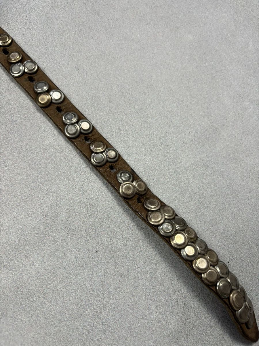 Vintage Vintage Leather Belt Style Metal Parts Rhinestones Style Wit Size ONE SIZE - 6 Thumbnail