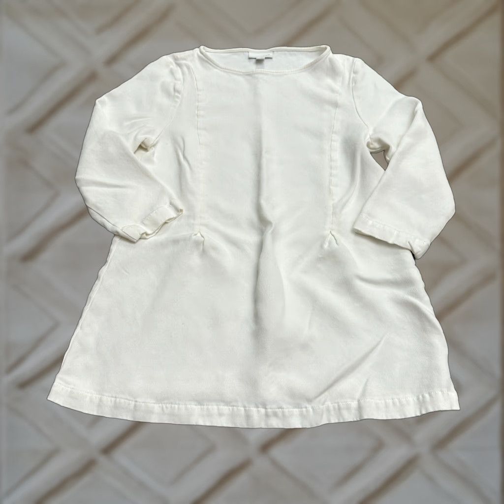 J. Jill J. Jill Shift Dress Women M White Boat Neck Long Sleeve Knee Length Classic Size M / US 6-8 / IT 42-44 - 1 Thumbnail
