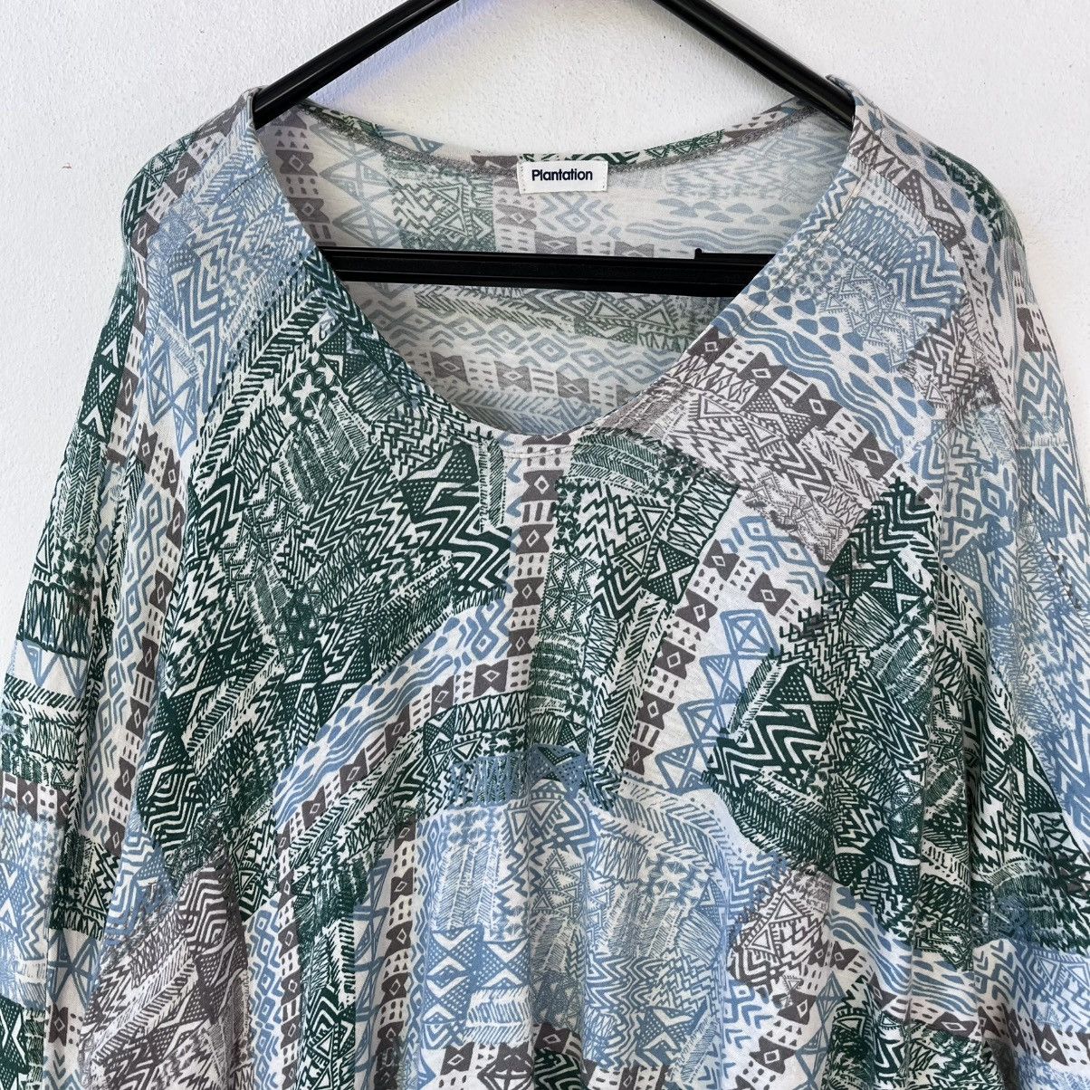 Issey Miyake Plantation by Issey Miyaki Abstract Ethnic Cotton Top Size M / US 6-8 / IT 42-44 - 4 Thumbnail