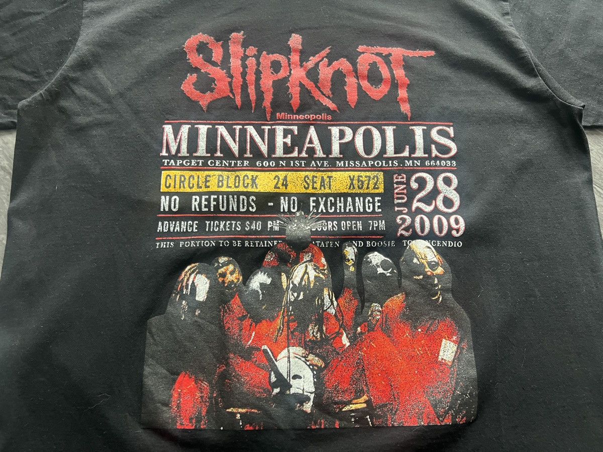 Band Tees × Slipknot Slipknot : MINNEAPOLIS Tour 2009 Size US XL / EU 56 / 4 - 3 Thumbnail